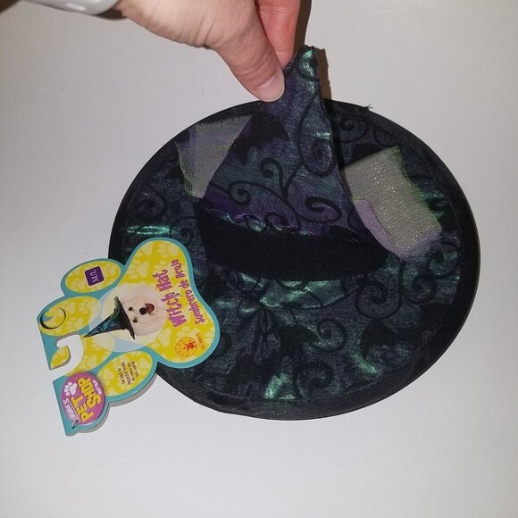 NWT Dog Witch Hat Halloween Costume Accessory Rubie's Sizes S/M or M/L Pet - Picture 3 of 8